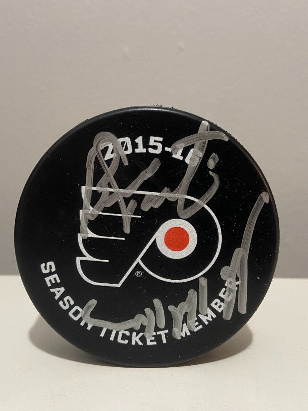 Bernie Parent Signed Autographed Season Ticket Member Philadelphia Flyers Puck